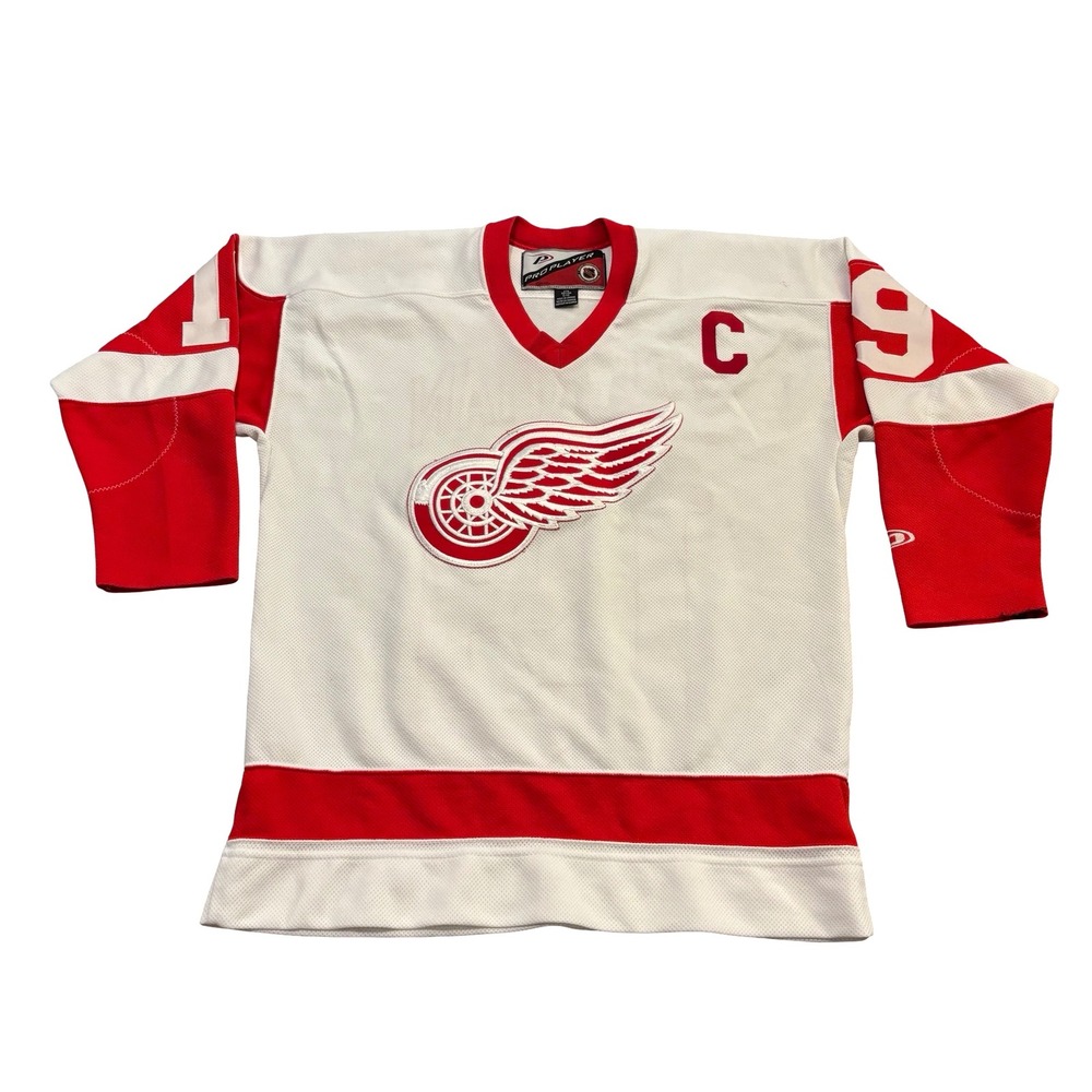 Pro Player Detroit Red Wings Steve Yzerman 19 Hockey Jersey White Mens XL NHL